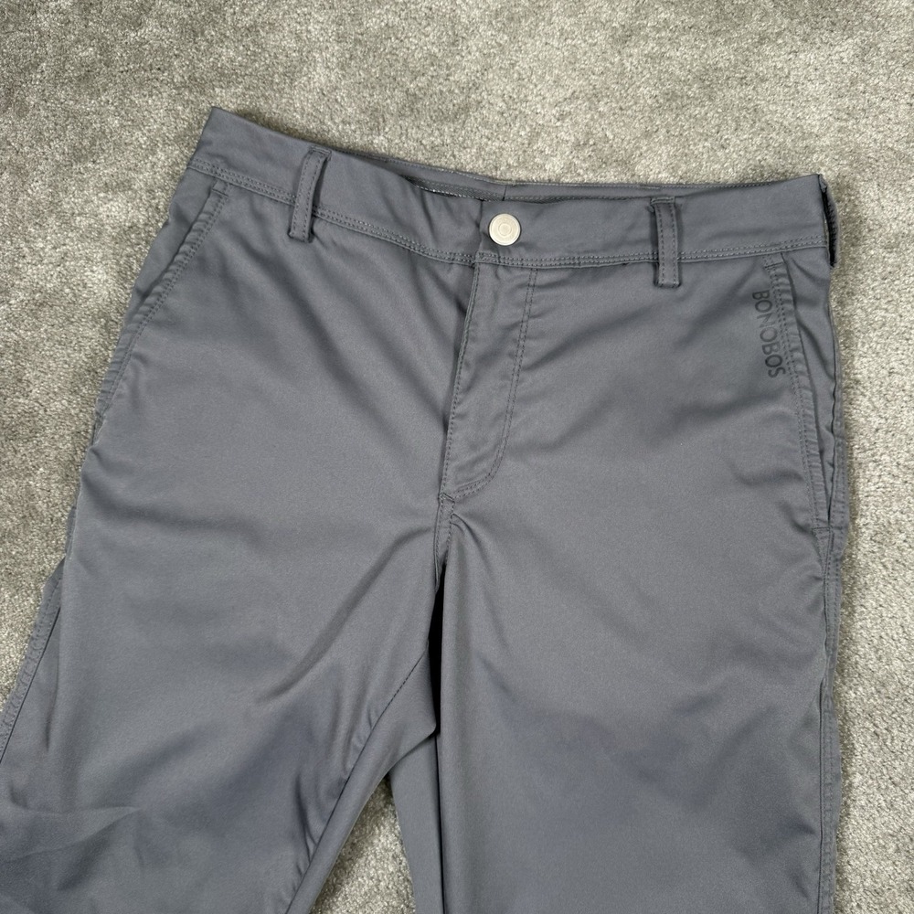 Bonobos Golf Pants Mens 30x28‎ Gray  Zipped Ankle Straight Leg Casual Preppy